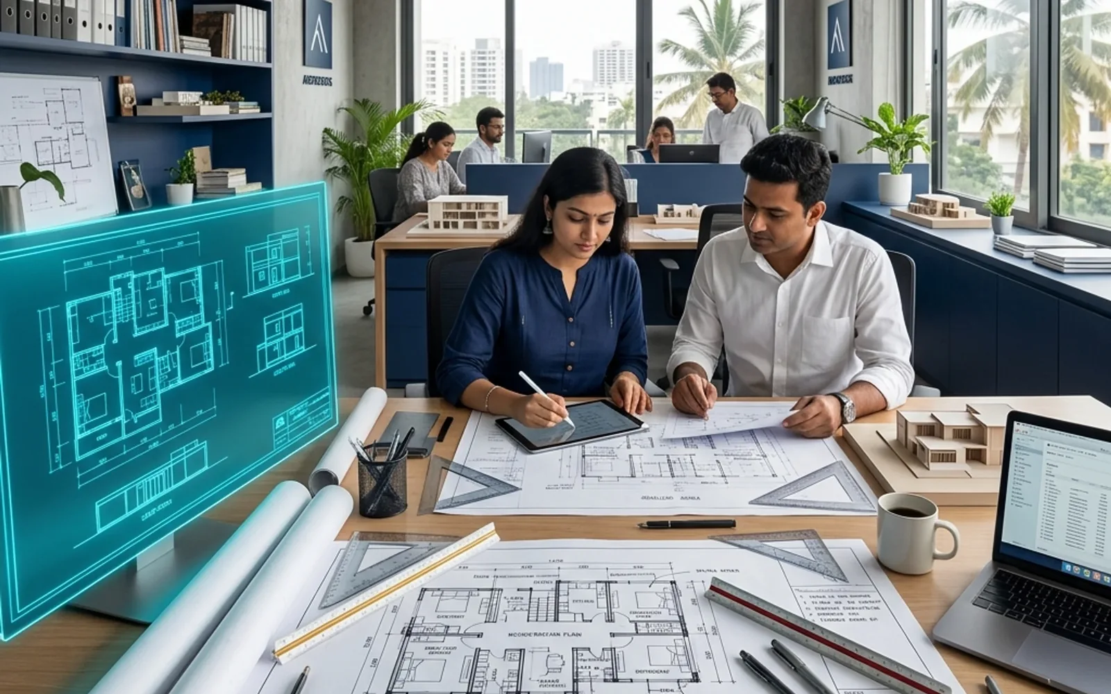 NakshaAI architectural studio design workspace