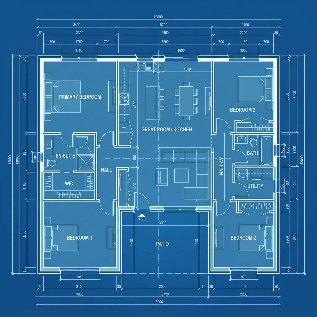 Three-dimensional floor plan